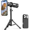 APEXEL Teleobiettivo Portatile con Custodia Integrata per iPhone 17 Pro - Obiettivo 36x con Attacco per Treppiede