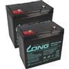 Akkuman.de Akkutechnik vom Fachmann Batteria di ricambio per Sterling S425, 2 X 12 V (24 V) 55 Ah resistente ai cicli AGM Long