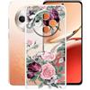 AQGGIIXY Cover per Oppo Reno12 F 5G (6.67), con Supporto ad Anello Regolabile a 360° Custodia Trasparente Antigraffio in Sottile Morbido Silicone Custodia - YQ12