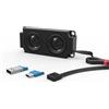 ElecGear Computor Altoparlante USB Interno ed Esterno, Connettore USB a 9Pin per Scheda Madre del Case del PC e Adattatore Aggiuntivo per Desktop Windows, Laptop, Telefoni Android e Tablet