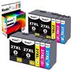 Koala Cartuccia d'inchiostro Compatibili per Epson 27 XL 27XL T2711 T2712 T2713 T2714 per Workforce WF-3620 WF-3640 WF-7210 WF-7610 WF-7620 WF-7710 WF-7715 WF-7720 WF-3620DWF Stampante, Pacco din 10