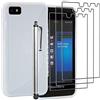 ebestStar - Cover Compatibile con Blackberry Z10 Custodia Protezione S-Line Design Silicone Gel TPU Morbida e Sottile + Penna +3 Pellicole plastica, Bianco [Apparecchio: 130 x 65.6 x 9mm, 4.2'']