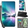 PHINIENLAND Cover per Google Pixel 8A Case PU Pelle Custodia [Kickstand] [Chiusura magnetica] [Slot per Schede], Portafoglio Flip Custodia per Pixel 8A,Aurora
