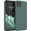 kwmobile Custodia Compatibile con Google Pixel 4 Cover - Back Case per Smartphone in Silicone TPU - Protezione Gommata - verde blu