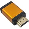 Duttek Adattatore HDMI maschio a femmina, adattatore HDMI placcato oro connettore HDMI supporta risoluzione video 4kx2k@60HZ, UHD, 3D, colore profondo 48bit, funzione Ethernet (arancione)