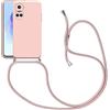 Sigridtech Cover per Honor 90 Lite (6.7), Corda Custodia in Silicone con Regolabile Cordino, Silicone Case Cordini Custodia Cellulare da Collo, Rosa
