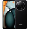 Xiaomi Redmi A3 Smartphone 4 GB+128 GB, 5000 mAh, 90 Hz, display da 6,71 pollici, nero