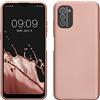 kwmobile Custodia Compatibile con Nokia G21 / G11 Cover - Back Case Morbida - Protezione in Silicone TPU Effetto Metallizzato oro rosa metallizzato