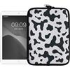 kwmobile Cover Tablet Compatibile con 9,7-11 Tablet - Custodia eReader Universale - Copertina Protettiva in Neoprene Stampa Mucca