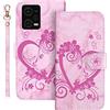 Auslbin per Xiaomi Redmi Note 12 Pro 6.67, PU Pelle Xiaomi Poco X5 Pro 5G Cover con Lanyard Magnetic Flip per Xiaomi Poco X5 Pro 5G, Rosa
