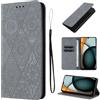 LSPCASA Protettiva Case Per Xiaomi Redmi A3 4G 6.71 Pollici Pelle Artificiale Cover Redmi A3/23129RN51X Con Slot Per Schede Cover Funzione Supporto Custodia, Grigio