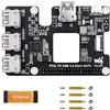 Coolwell Per Raspberry Pi 5 PCIe a USB 3.2 Gen1 HAT PCIe to USB HUB Module with 4x High Speed USB Port Driver-Free Reserved Cooling Fan Hole