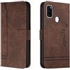 Lihondar Cover per Samsung Galaxy M30S / M21, Custodia Samsung M30S / M21 Portafoglio, Flip Libro Wallet Case Antiurto Custodia in Pelle PU Premium, Slot per Schede, con Magnetica a Scatto (Marrone)