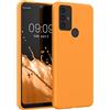 kwmobile Custodia Compatibile con TCL 30 E / 30 SE Cover - Back Case per Smartphone in Silicone TPU - Protezione Gommata - arancia fruttata