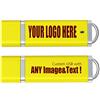 MEINAMI Chiavetta USB Personalizzata 2GB con il tuo Logo, Testo Penna USB Promozionali 25 Pezzi Giallo
