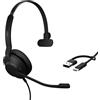 Jabra Evolve2 30 SE - USB-A/USB-C - Mono auricolare con filo certificato per Microsoft Teams