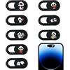 CLDURHGE Cover per webcam [confezione da 8], copertura per fotocamera con simpatico panda per laptop, ultra sottile, divertente copertura per la privacy della fotocamera, scorrevole per smartphone, tablet