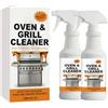 Mnozreo Pulitore e Sgrassatore extra forte Per Fornos,Pulitore Spray Sgrassante per Griglie,Pulitores di Resina Spray per Griglie e Barbecue,Pulitores Superfici Multiuso per Forni,2pc
