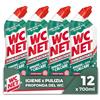 Wc Net Disincrostante: Disinfettante Gel per Sanitari e Superfici 700ml x12