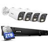 ANNKE Kit di Videosorveglianza PoE 12MP con NVR 8CH HDD 2TB