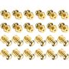 QUARKZMAN 24pz 0.38'' x 0.4'' Mini Rotondo Pomelli Piccolo Cassetto Oro | Maniglie Armadio, Pomelli Maniglie Maniglie, per Cassettiera Armadio Gioielli Scatola Regali Custodie