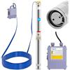 hillvert Pompa Sommersa per Pozzo Elettropompa Sommersa HT-ROBSON-SP2200-72 (9.000 l/h, 2.200 W, Acciaio Inox, Diametro: 95 mm)