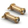 GANZTECH 2 pezzo oro 12mm(diametro del tubo),15mm(testa),35-60mm(lunghezza),copertura posteriore staccabile a 200 gradi in ottone massiccio,adatto a diverse porte.