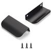 sunlithor Maniglie per cassettiera da cucina, colore nero opaco, maniglie per armadietti, cassetti quadrati, confezione da 5, facili da installare, 80 mm