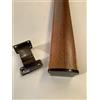Hobby Legno Kit corrimano art.89BA Ayous tinta noce n° 1 da 300 cm completo di 3 supporti e 2 finali ottone brunito. Made in Italy