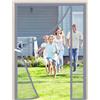 WEIZON Apertura Laterale Tenda zanzariera Magnetica 210x230cm Grigio Zanzariera Porta Finestra Si Chiude da Sola Totalmente Magnetica per Legno Ferro Porte in Balcone