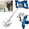 Banas Miscelatore Professionale per Cemento 2600W Agitatore Mescolatore per Malta Mescolatore Betoniera, 6 Vlocità, Design ergonomico a doppia impugnatura