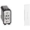 Bticino K4411C Living Now Interruttore Dimmer & Living Now Cover Comando 1 Mod, Bianco