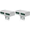 Vimar 01165.B Adattatore multiplo SICURY 250 V~, colore bianco - max 1500 W, 4 prese standard italiano (Confezione da 2)
