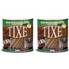 TIXE Impregnante Legno all'Acqua | Vernice Finitura Protettiva, Impregnante Legno Esterno Interno non Filmogena Resistente ai Raggi UV | 750 ml | Castagno | Made in Italy (Confezione da 2)