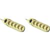 Electraline 862076 Multipresa con 5 Prese Svizzere, Cavo 1.5 mt, Spina 10A Svizzera, con Interruttore Switch ON/OFF, Multicolore (Confezione da 2)