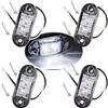 Futheda 4 pz IP65 ovale LED luci di posizione laterali 12 V/24 V anteriore posteriore luci indicatore universale di posizione per camion, rimorchio, roulotte, camion, autobus, barche, colore bianco
