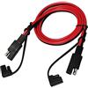 Liwinting SAE Cable Connector, 2Pin Vehicle Extension Cable with Quick Connect/Disconnect, 14AWG with Dust Cap Bracket, 2m/6.56ft