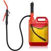 GEARLEADER Pompa portatile alimentata a batteria, pompa di trasferimento del carburante alimentata a batteria con 3 adattatori, sifone elettrico per benzina, diesel, olio, gas, acqua, acquario