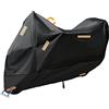 Baogaier Telo Moto Coprimoto 300D Impermeabile Teli per Moto Scooter Motocicletta Nero Copertura Moto Anti Graffio Polvere Protettiva UV Anti-theft Universale 265 * 105 * 125cm XXXL