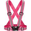 DIELOVEHUA Regolabile Gilet Riflettente, Gilet Alta Visibilita, Bretelle Catarifrangenti, Leggero ed Elastico, per Ciclismo, Running, Corsa e attività all'aperto (Rosenrot)