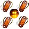 Futheda 4pcs IP65 12 V/24 V ovale lampade luci di posizione laterali, luci anteriori a LED universale indicatore di posizione con ambra lampadine per camion caravan Van camion auto Bus barche