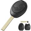 Heart Horse 2 Tasti Guscio Chiave Auto di Ricambio Compatibile con B M W Mi ni Cooper R50 R53 S Rover 75 Custodia Guscio per Chiave Telecomando per Auto con Lama