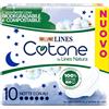 Lines Cotone Bio Assorbenti Notte Con Ali 10 Pezzi