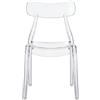 Cribel Set da 4 SPARTA Sedie Trasparente in Plastica Monoscocca con Schienale Curvo e Seduta Sagomata, Design Moderno ed Elegante per Cucina e Soggiorno 51x46x83 cm