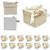 Dorunova Scatoline Portaconfetti Nozze d'oro e Argento Bomboniere 25 e 50 Anni Matrimonio 12 Pieces (Stile A)