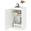 ZZINOKE Cassettiera, Mobile di Ripostiglio con 1 Anta, Larghezza 40 cm, Per Soggiorni, Camere da Letto, Camere dei Bambini e Uffici. Bianco, 40 cm x 40 cm x 75 cm
