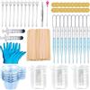ZUZGO Kit Resina per Creazioni Silicone con Pipette Contagocce Misurino Graduato Siringa Bastoncini per Mescolare Pinzette Guanti (149Pcs)