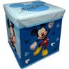 CARTOON Pouf contenitore pieghevole Topolino Disney 30 cm per cameretta seduta portaoggetti salvaspazio in tessuto rigido ideale per giochi libri e vestiti