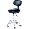 ZFUCMAYL Sedia A Sella, Sgabello A Sella, Sedia Ergonomica Con Schienale, Altezza Regolabile, Capacità Di Carico Di 330 Libbre Per Ufficio, Salone, Negozio(Black)
