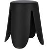 Decor Space Sgabello per interno Imogen Struttura In Polipropilene, 37 x 37 x 47 h cm Nero